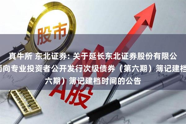 真牛所 东北证券: 关于延长东北证券股份有限公司2025年面向专业投资者公开发行次级债券（第六期）簿记建档时间的公告