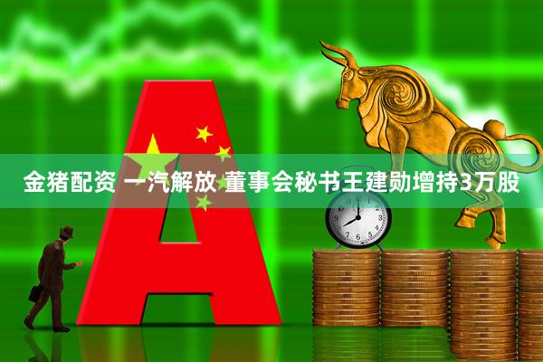 金猪配资 一汽解放 董事会秘书王建勋增持3万股